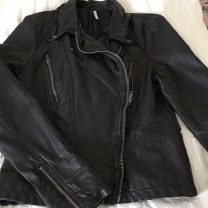 Free people leather jacket